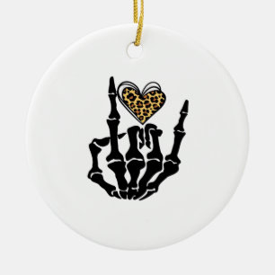 Skeleton Heart Hands Classic Keramisch Ornament