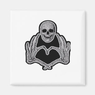 Skeleton Heart Hands Classic Magneet