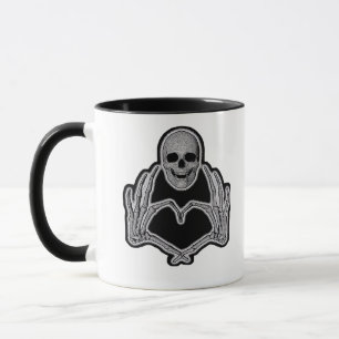 Skeleton Heart Hands Classic Mok