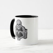 Skeleton Heart Hands Classic Mok (Voorkant links)