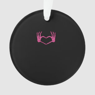 Skeleton Heart Hands Classic Ornament