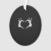 Skeleton Heart Hands Classic Ornament (voorkant)