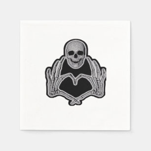 Skeleton Heart Hands Classic Servet
