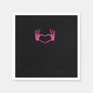 Skeleton Heart Hands Classic Servet