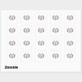 Skeleton Heart Hands Classic Viral Vierkante Sticker (Vel)