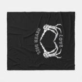 Skeleton Heart Hands Funny & Classic Fleece Deken (Voorkant (Horizontaal))