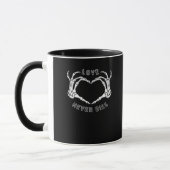 Skeleton Heart Hands Funny & Classic Mok (Links)