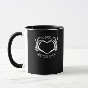 Skeleton Heart Hands Funny & Classic Mok