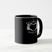 Skeleton Heart Hands Funny & Classic Mok (Voorkant rechts)