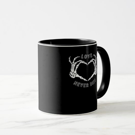 Skeleton Heart Hands Funny & Classic Mok (Voorkant rechts)