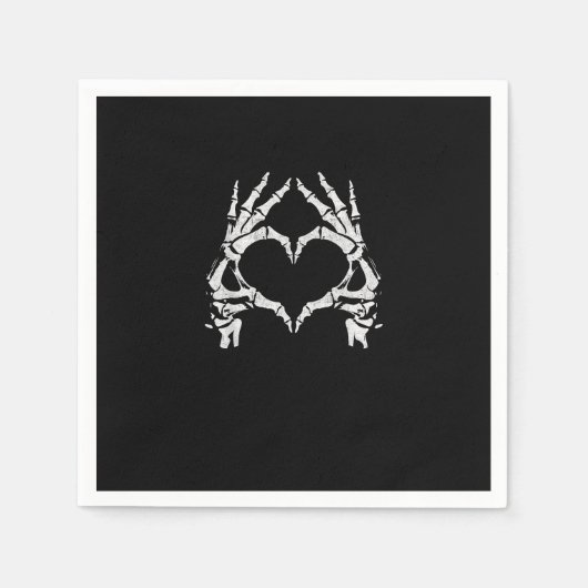 Skeleton Heart Hands - Halloween - Skeleton Hands Servet (Voorkant)