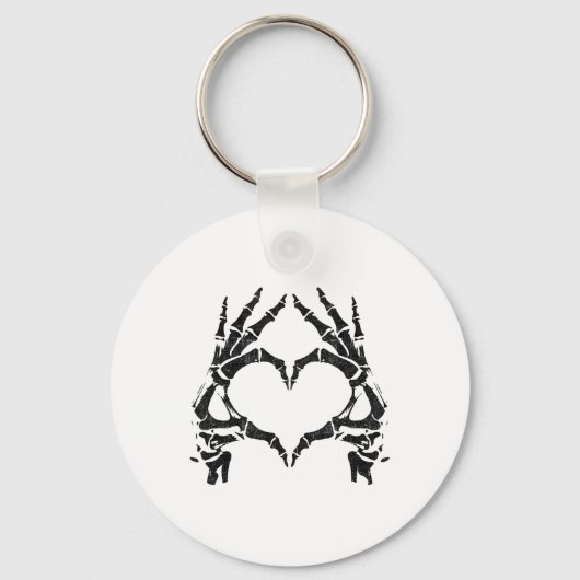 Skeleton Heart Hands - Halloween - Skeleton Hands Sleutelhanger (Voorkant)