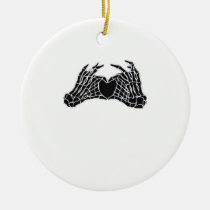 Skeleton Heart Hands - Klassiek Keramisch Ornament
