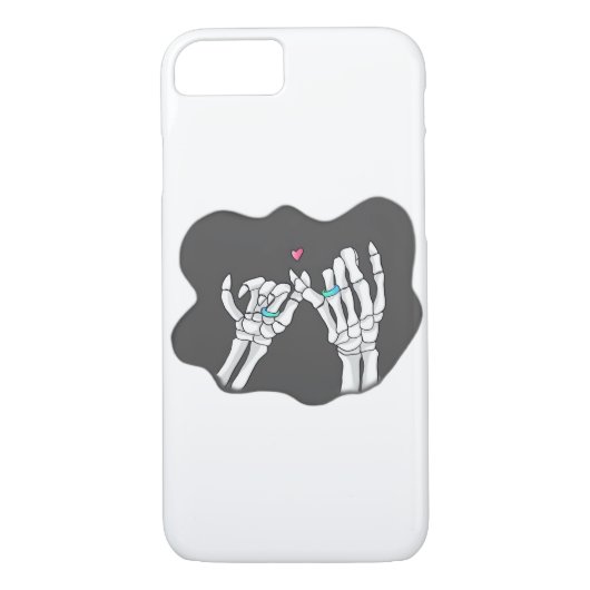 Skeleton Heart Hands Promise Case-Mate iPhone Case (Achterkant)