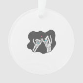 Skeleton Heart Hands Promise Ornament (voorkant)