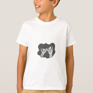 Skeleton Heart Hands Promise T-shirt
