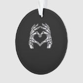 Skeleton Heart Hands Sign Halloween Kostuum Basic Ornament (voorkant)