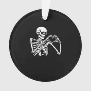 Skeleton Heart Hands Sign Halloween kostuum Trendi Ornament