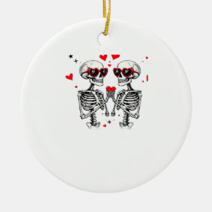 Skeleton Heart Hands voor Trending Keramisch Ornament
