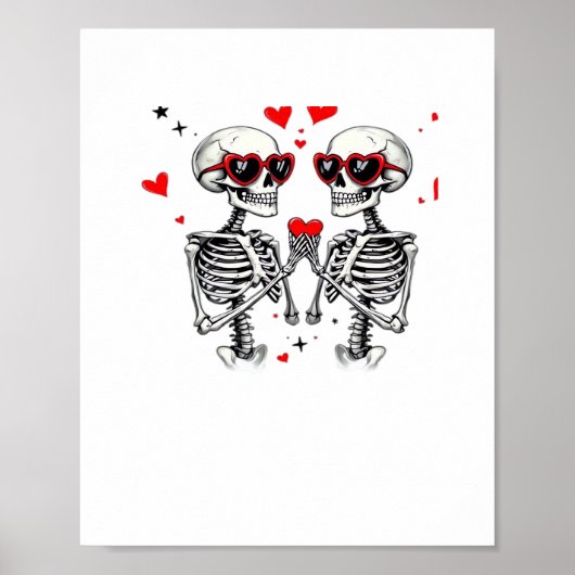 Skeleton Heart Hands voor Trending Poster (Voorkant)