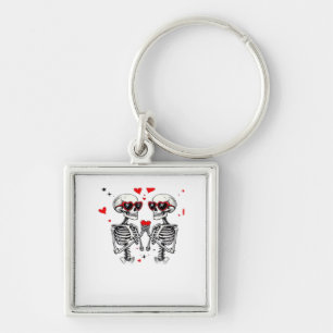 Skeleton Heart Hands voor Trending Sleutelhanger