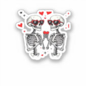 Skeleton Heart Hands voor Trending Sticker (Voorkant)