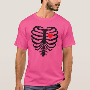 Skeleton Heart Rib Cage X Ray Volwassenen Kinder H T-shirt
