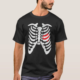Skeleton Heart Rib Cage X Ray Volwassenen Kinder H T-shirt