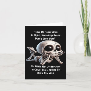 Skeleton Hoe slaap je 's nachts terwijl je mensen Kaart