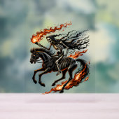 Skeleton Horseman Riding Flaming Horse (Neutre)