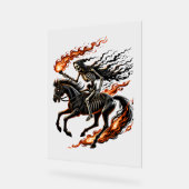 Skeleton Horseman Riding Flaming Horse (Angle)