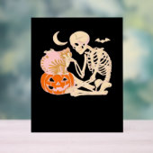 Skeleton Hugging Cat Halloween Amoureux des chats  (Neutre)
