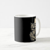 Skeleton Hugging Cat Lover Halloween T-shirt Funny Koffiemok (Voorkant rechts)