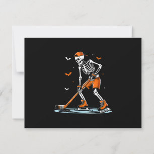 Skeleton Ice Hockey Halloween Boys Funny Halloween RSVP Kaartje