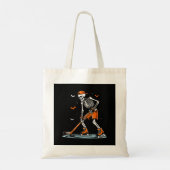 Skeleton Ice Hockey Halloween Boys Funny Halloween Tote Bag (Achterkant)