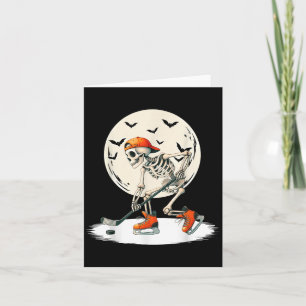 Skeleton IJshockey Moon Halloween Mannen Boys Kind Kaart