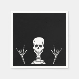 Skeleton ILY Napkins Servet