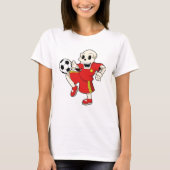 Skeleton in Soccer Sports T-shirt (Voorkant)
