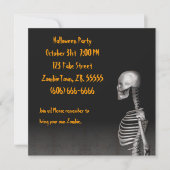 Skeleton - Invitation à la fête d'Halloween (Devant)