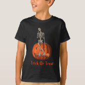 Skeleton Jack O Lantern Cute Halloween T-shirt (Voorkant)