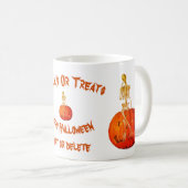 Skeleton Jack O Lantern Halloween Persoonlijk Koffiemok (Voorkant rechts)