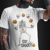 Skeleton Joggling Zijn schedel en Pumpkin Hallowee T-shirt