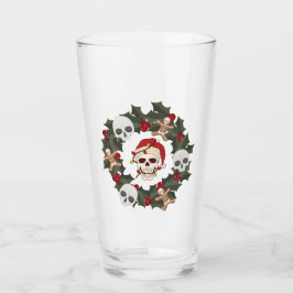 Skeleton Kerstkrans op een Glas