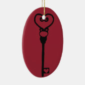 Skeleton Key Bauble Keramisch Ornament (Rechts)