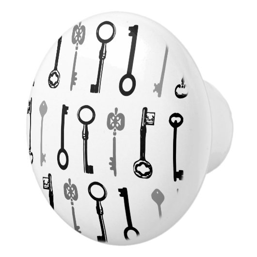  Skeleton Key Ceramic Knob Keramische Knop (Rechts)