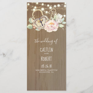 Skeleton Key et Lock Vintage Programmes de mariage