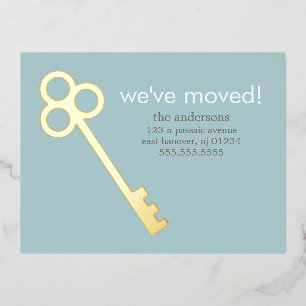 Skeleton Key Moving Announements Folie Uitnodiging Briefkaart