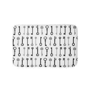  Skeleton Key Pattern Bath Mat