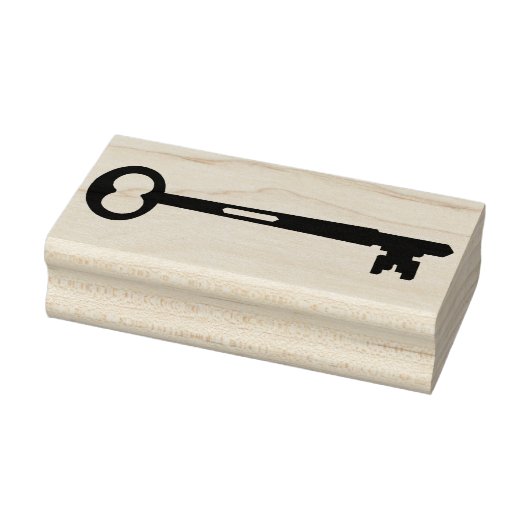 Skeleton Key Silhouette Rubber Art Stempel (Stempel)