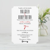 Skeleton Key Wedding Invitation Kaart (Staand voorkant)